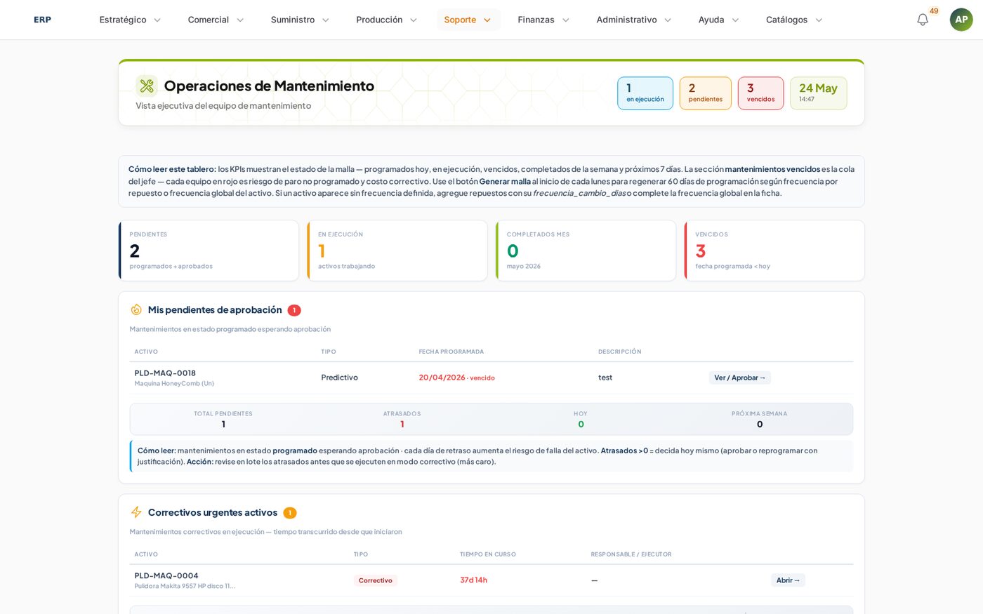 Operaciones de Mantenimiento