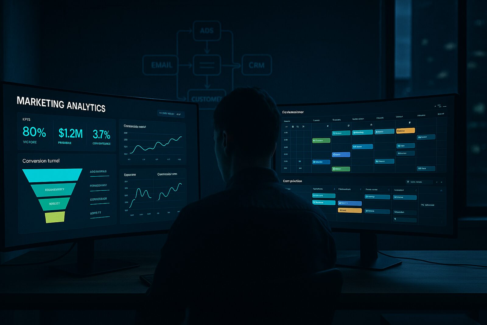 Equipo de marketing trabajando para hacer crecer una empresa industrial