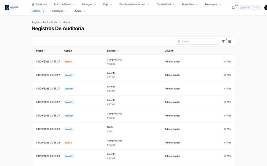 Registros de auditoría